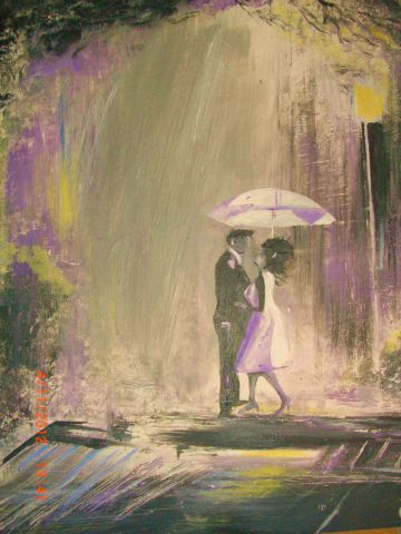 COUPLE SOUS LA PLUIE